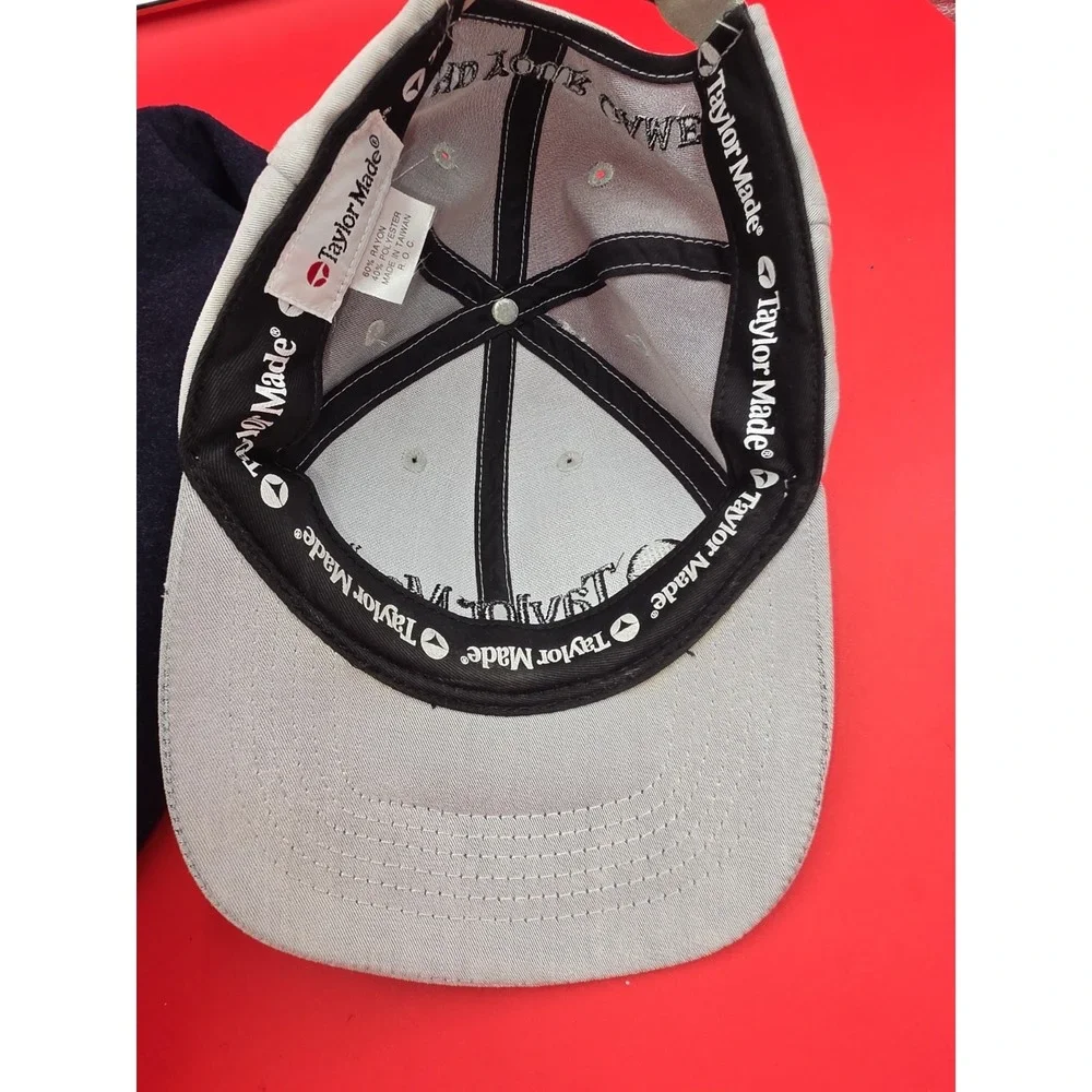 Taylor Made Golf Hat Cap Adult Strapback Adjustable Light Gray Performance